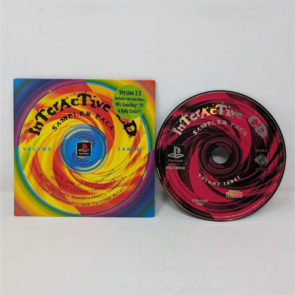 Sony Playstation 1 Interactive CD Volume 3 Sampler Pack Demo Disc with Sleeve